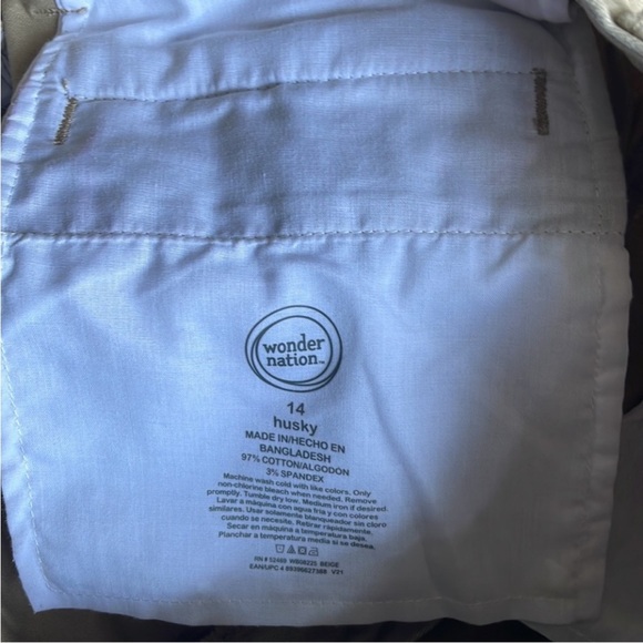 Wonder Nation Size 14 Husky khaki Pants - Picture 6 of 7